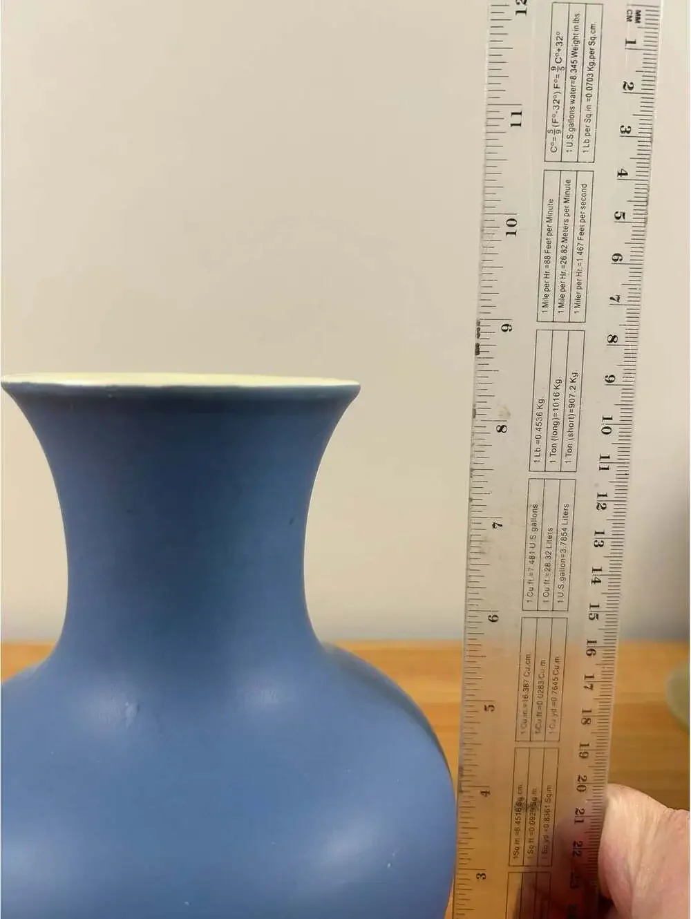 Coors Art Pottery Art Deco Matte Blue Ceramic Vase 1939 Colorado State 6 X 5
